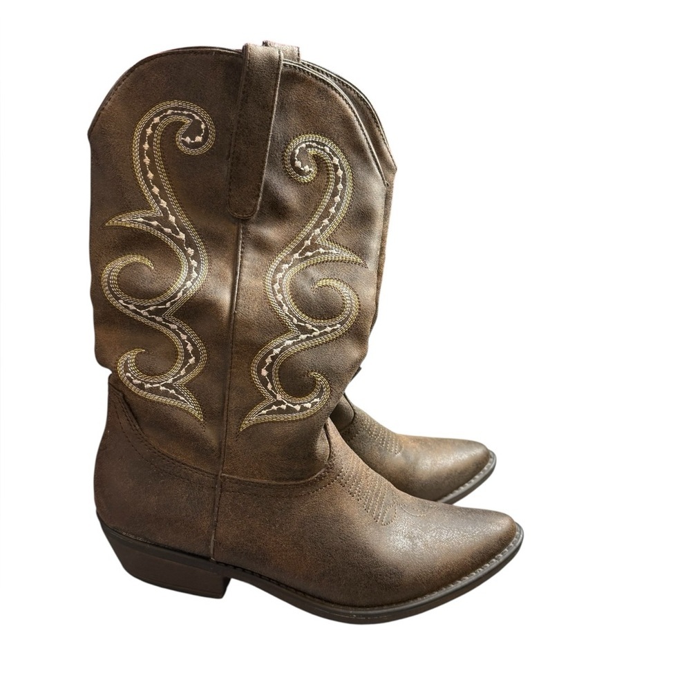 Amercan Rag Cie Dawnn Brown Cowboy Boots Size 7 M - Picture 9 of 9